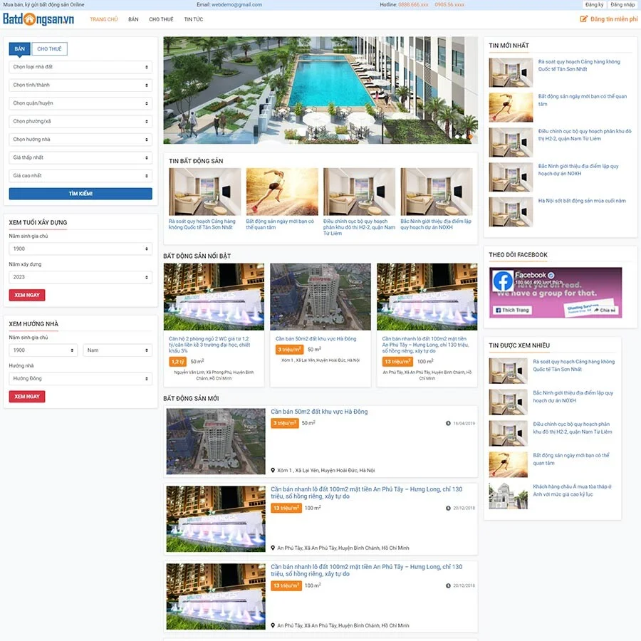 Website Bất Động Sản