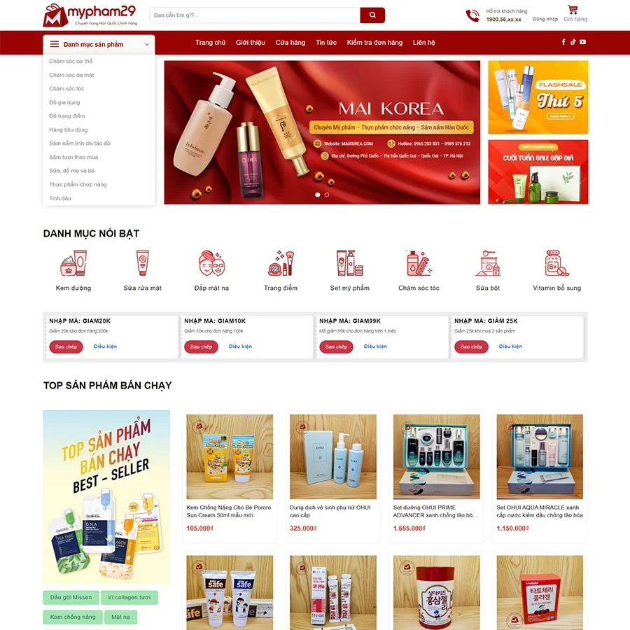 Website Làm Đẹp