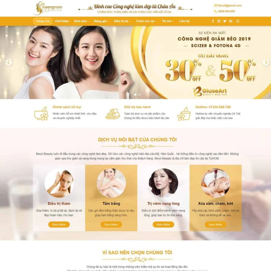 Website Làm Đẹp
