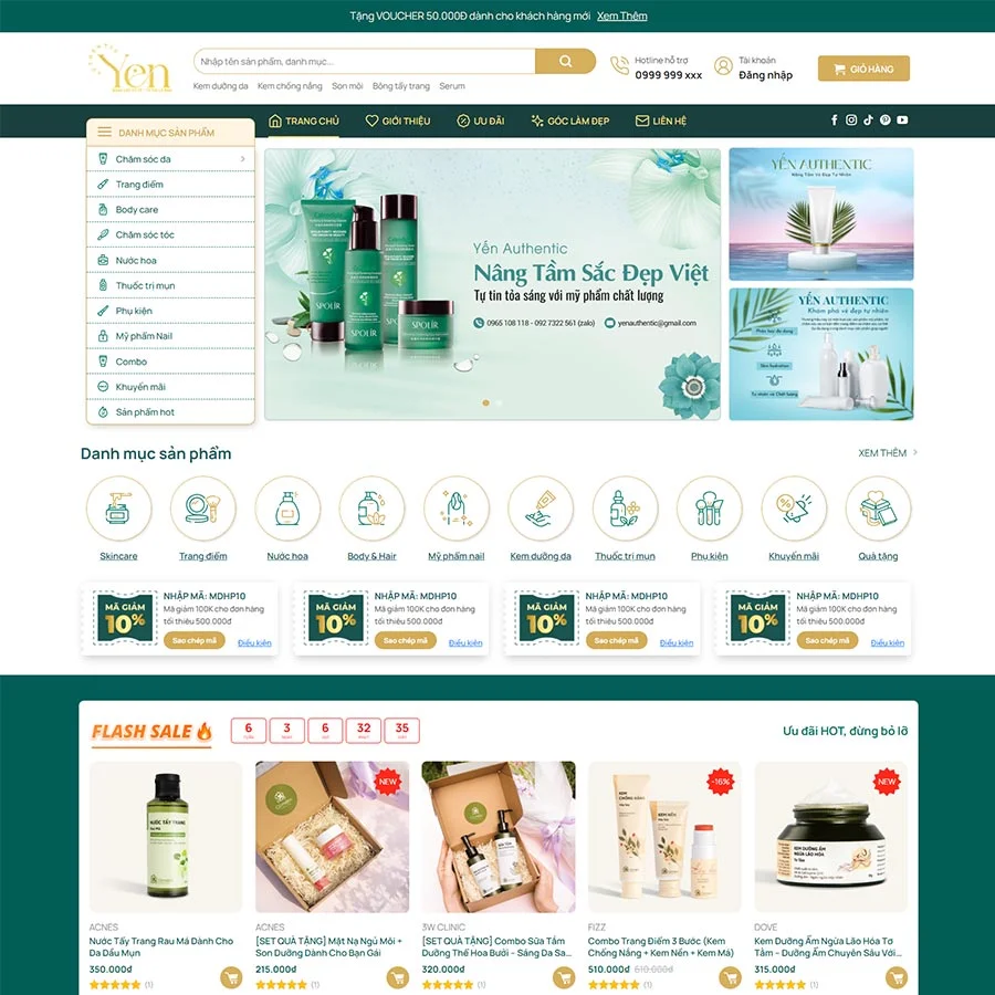 Website Làm Đẹp