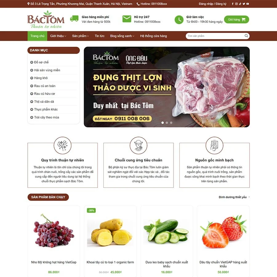 Website Thực Phẩm