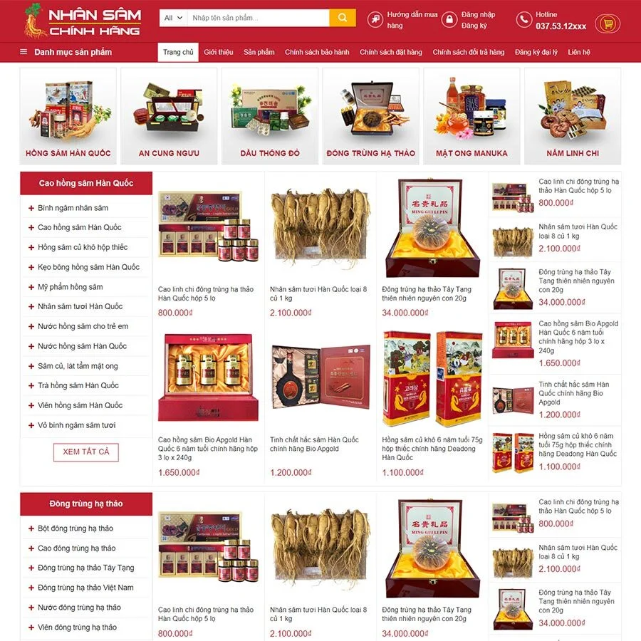 Website Thực Phẩm
